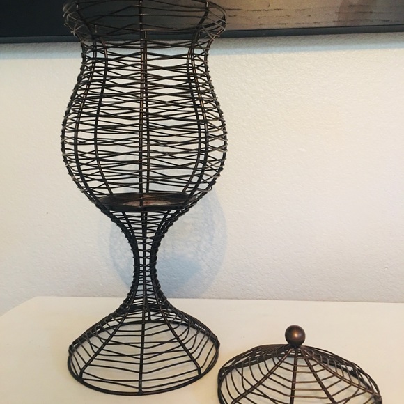 PartyLite Accents Partylite Apothecary Bronze Pillar Candle Holder